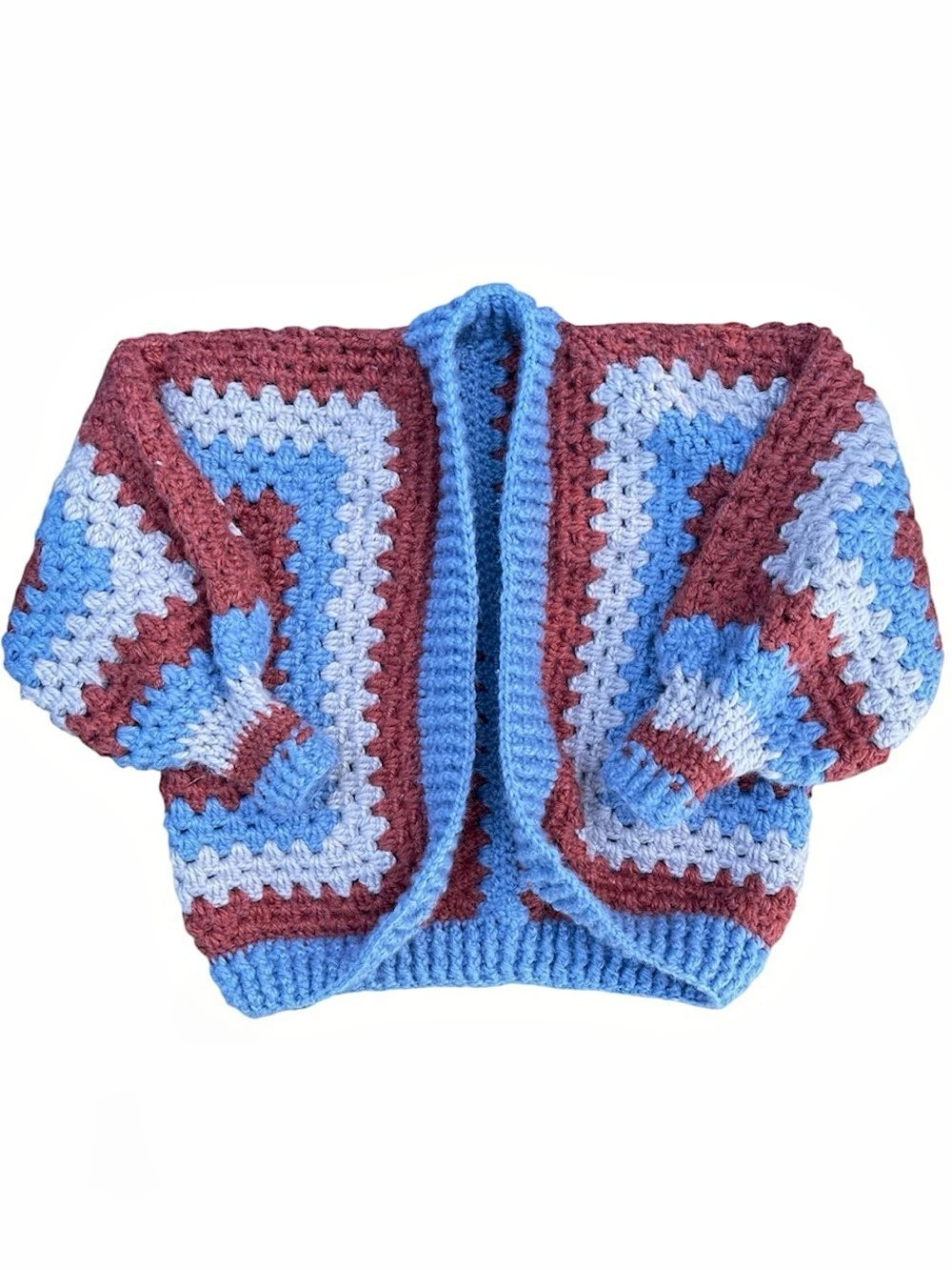 Handcrafted Crochet Cardigan Oversized Granny Stitch Sweater